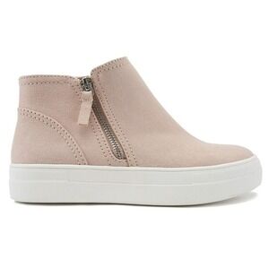 Women's Platform Ankle Boot Sneakers Blush Pink Side Zip Casual Size 5.5